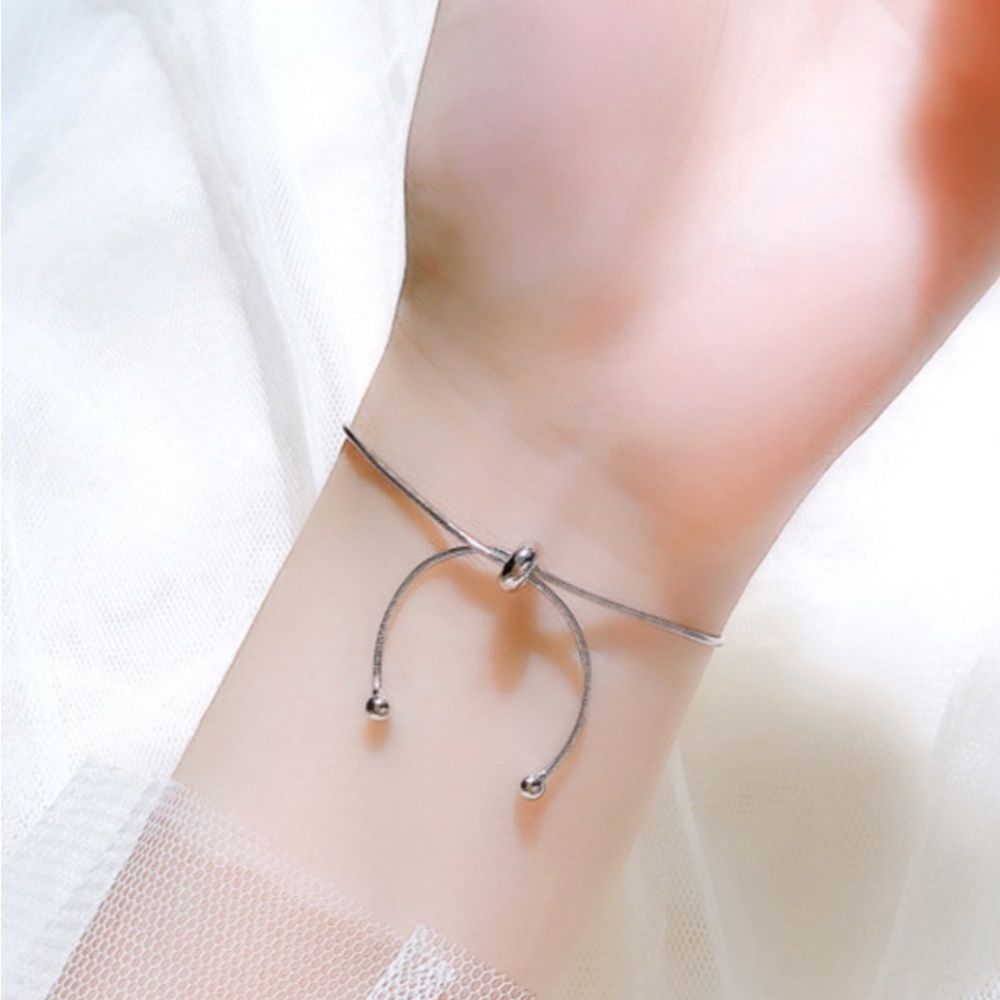Adjustable Silver minimalist snake chain bracelet,anklet Perfect gift ideas